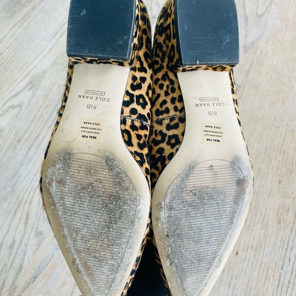 Cole Haan Cheetah pointed toe flats - size 8.5 - like new - Picture 3 of 4